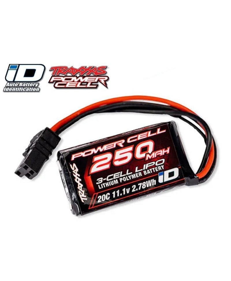 Batterie LiPo 3S 11,1V 250mAh 20C ID pour voiture TRAXXAS 2826