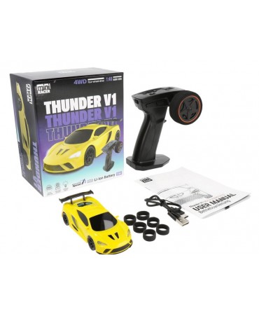 Mini Racer THUNDER V1 JAUNE 1/40 4WD RTR MD12120