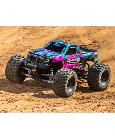 STAMPEDE HD 1/10 2WD 2,4Ghz RTR VX3 BRUSHLESS ID TSM TRAXXAS 136454-4-PINK