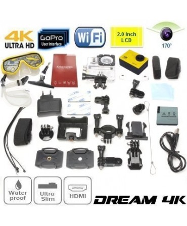 Kit plongée masque et caméra sport Ultra HD 4K WiFi étanche DREAM DIVING 4K 