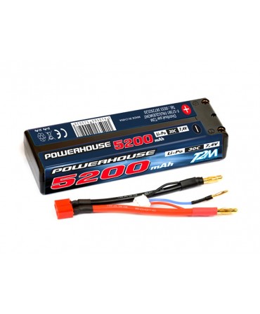 Batterie LiPo 2S 7,4V 5200mAh 30C HARD CASE T2M pour voiture