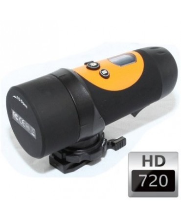 Caméra sport étanche OBJECTIF CAMERA HD 720p couleur orange