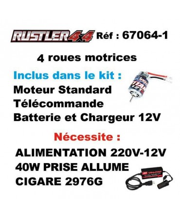 RUSTLER 1/10 4WD 2,4Ghz RTR BRUSHED STADIUM TRAXXAS 67064-1-BLUE