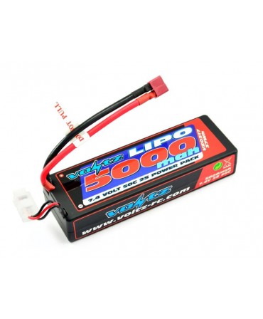 Batterie LiPo 2S 7,4V 5000mAh 50C HARD CASE VOLTZ pour voiture